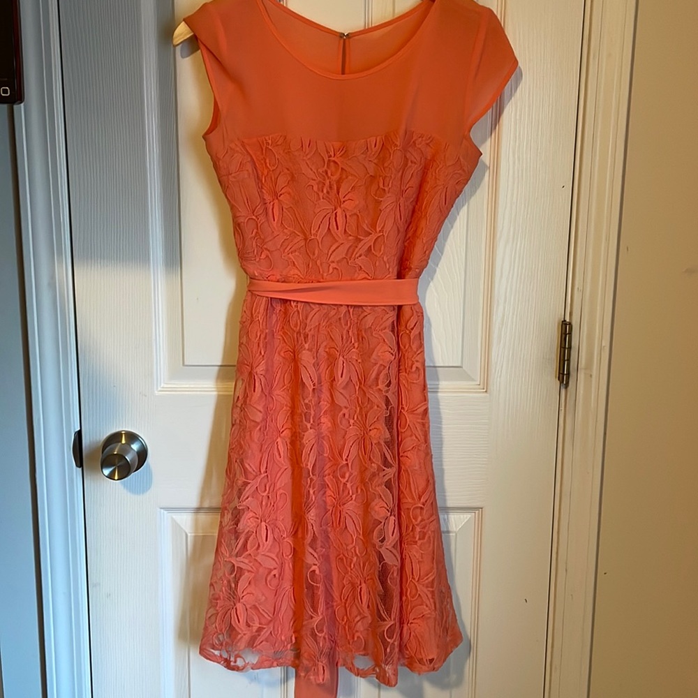 Orange dress with lace